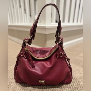 Dooney and Bourke Smooth Leather Teagan in Cranberry